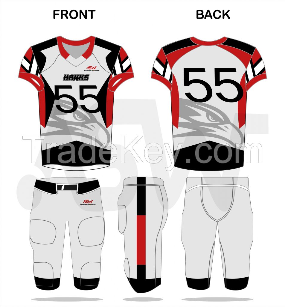 Jersey Uniform American Football Uniform Latest American Football Jerseys With Shorts For Sale Made In Pakistan