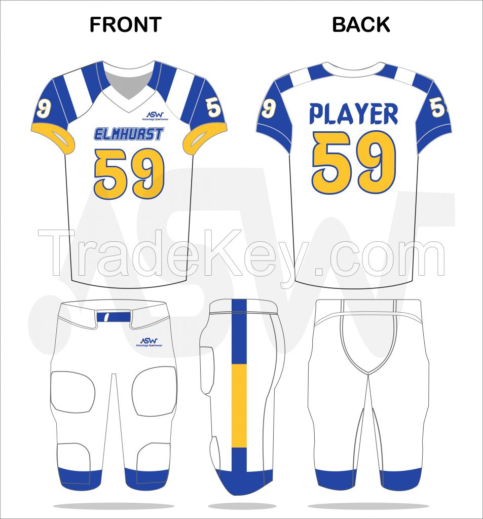 2022 New Arrival Custom Made American Football Jerseys with tackle twill player name and numbering American football uniform