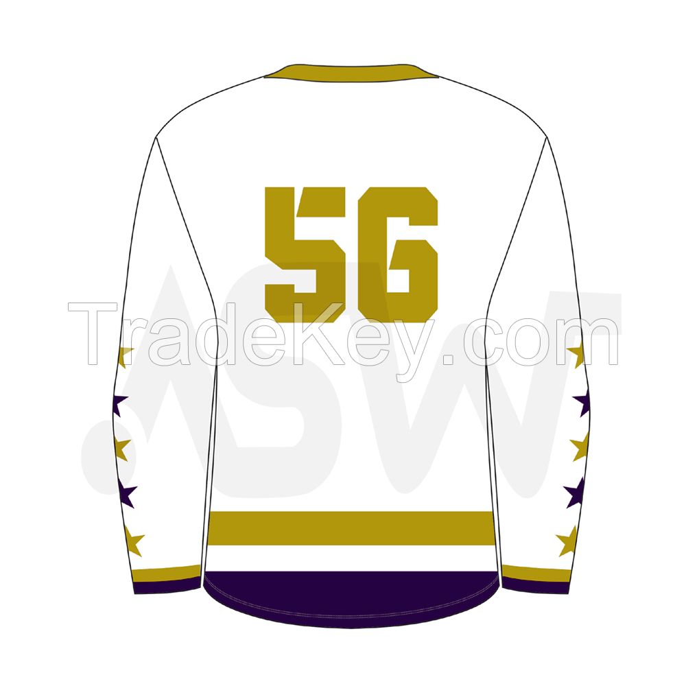 Wholesale Custom Sublimation Printed Team Hockey Jersey Top Sale Blank Ice Hockey Jersey