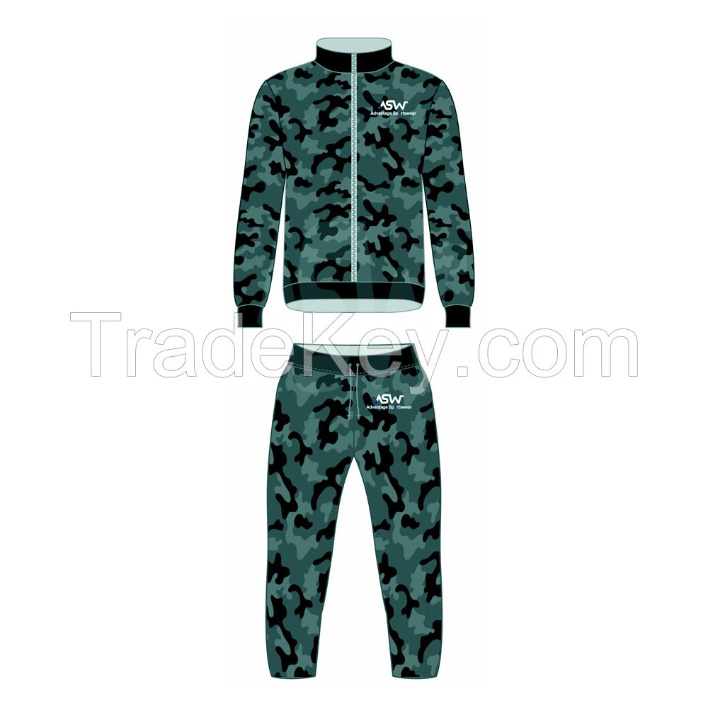 OEM Custom Sport Men Winter Sublimated Printing Football Jacket Shirt Wear Jersey Set Soccer Training Tracksuit