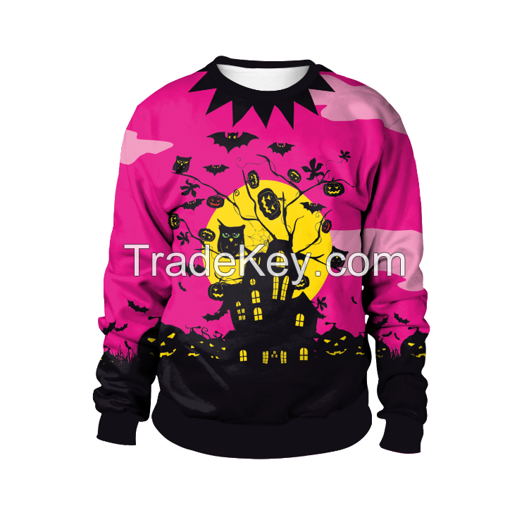 Custom hip hop big pocket baggy sweatshirt sublimation full printed hoodies