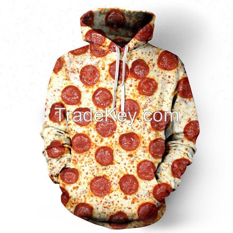 Lion printing top quality sublimation printing fleece hoodies