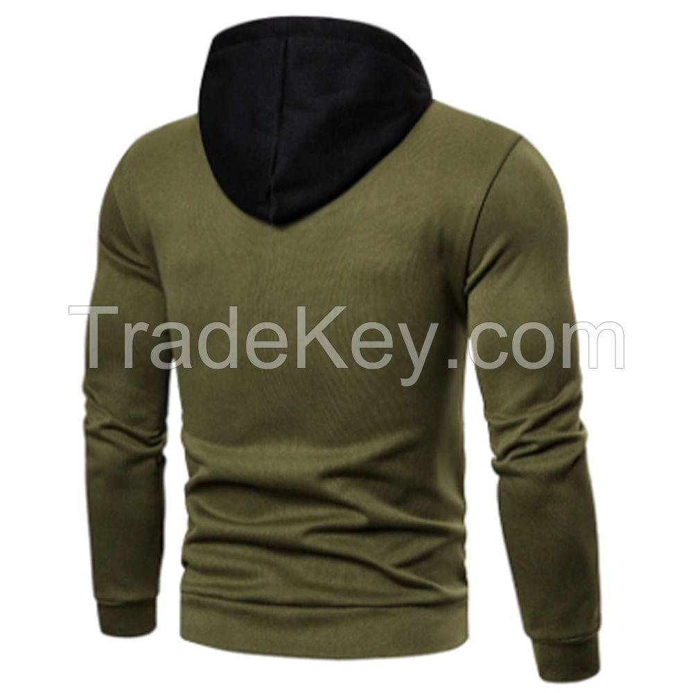 Wholesale Fleece Warm Fashion Hoodies Men's Casual Sweatshirt 100% Pure Cotton Blank Hoodies Customizable Logo Popular