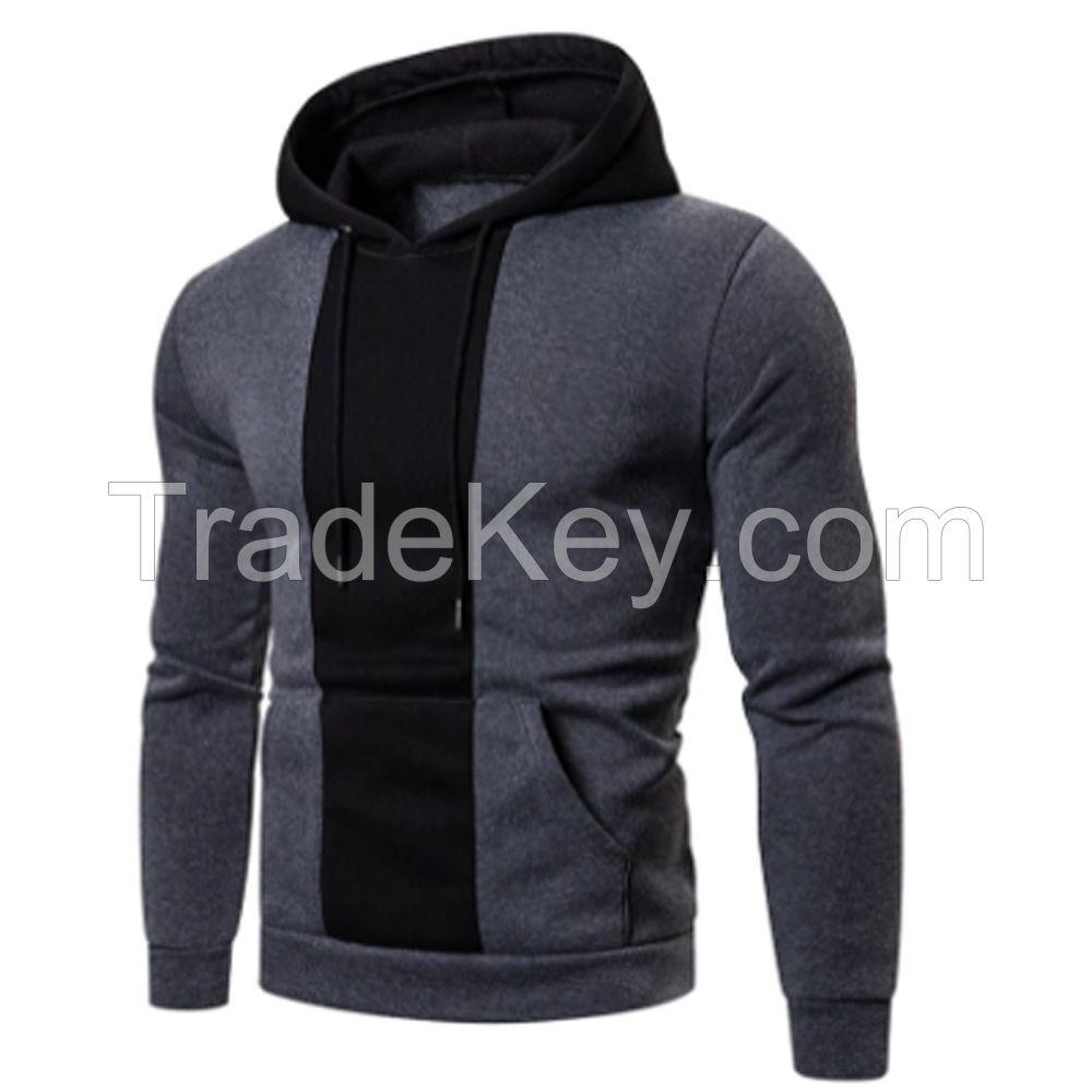 Wholesale Fleece Warm Fashion Hoodies Men's Casual Sweatshirt 100% Pure Cotton Blank Hoodies Customizable Logo Popular