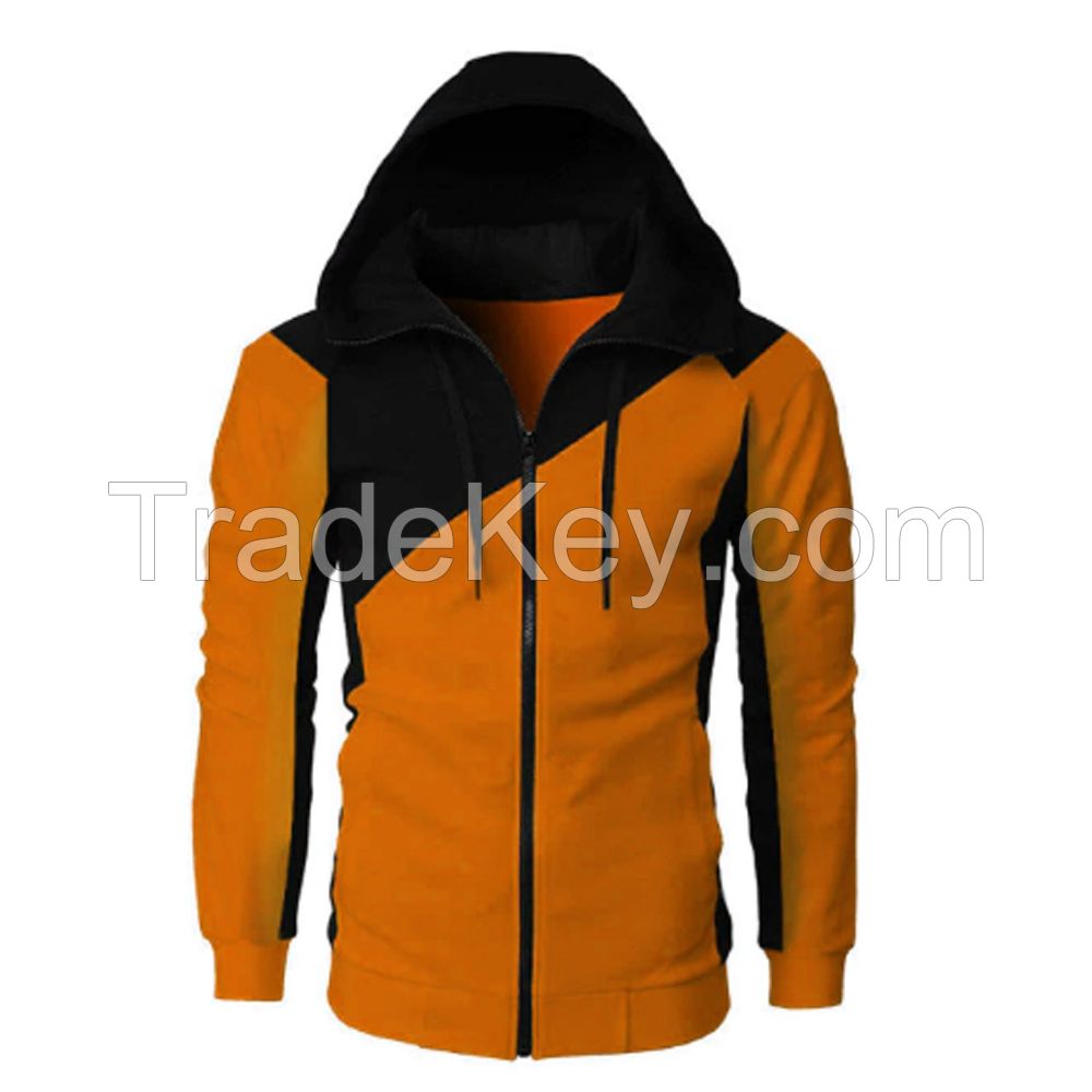 Wholesale Fleece Warm Fashion Hoodie Men's Casual Sweatshirt 100% Pure Cotton Blank Hoodies 