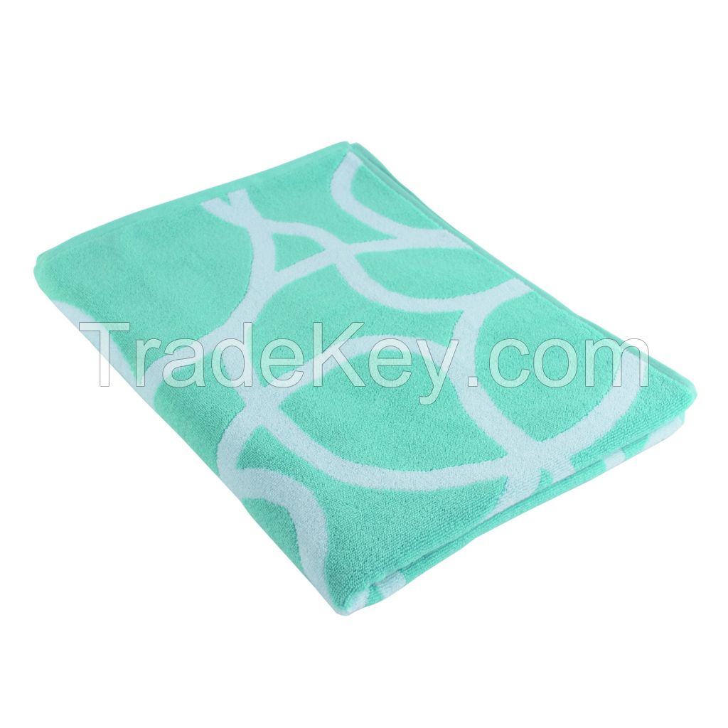 Jacquard bath towel Gravity, blue, collection Cuts, Pieces