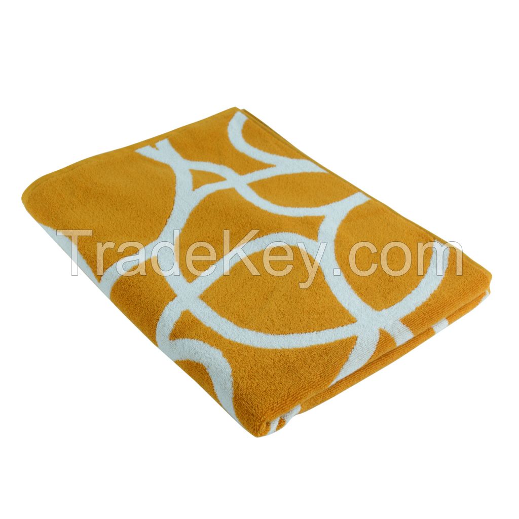 Jacquard bath towel Gravity, mustard, collection Cuts and Pieces