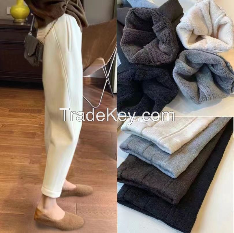 Winter Cotton Pants Loose Slim Harun Pants Soft Warm Radish Pants