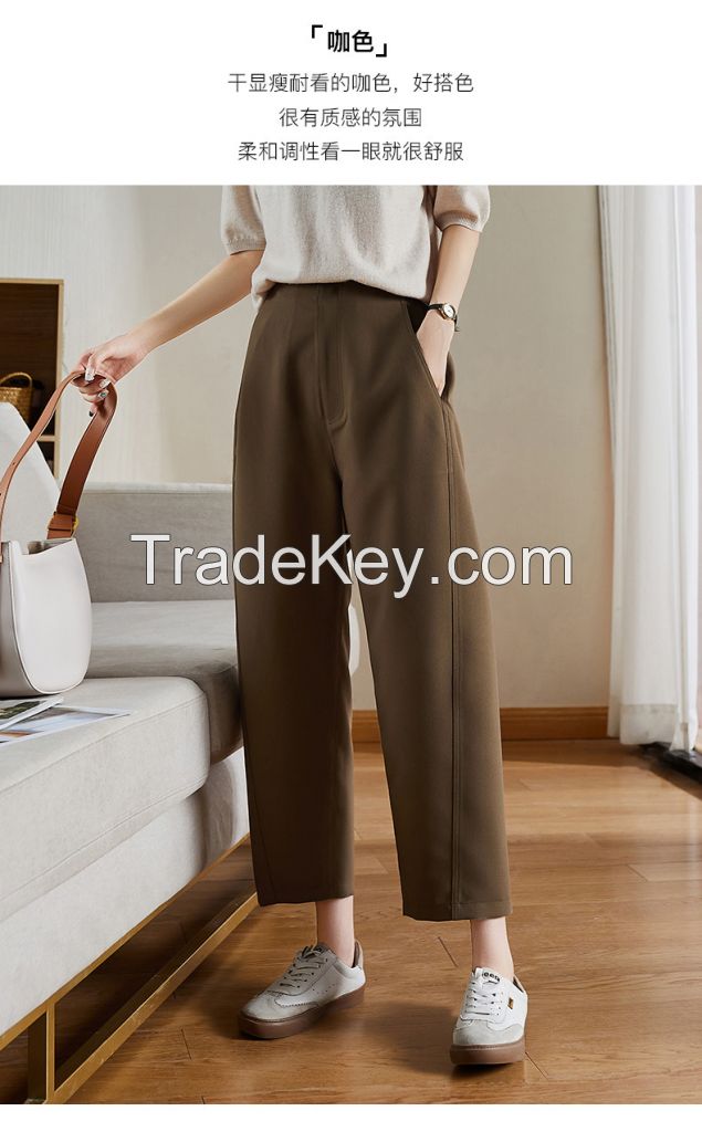 Casual nine cent big Harun pants Fashion balloon pants Women