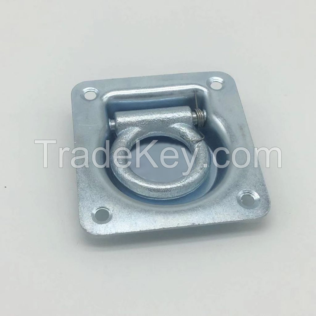 RECESS LASHING RING, 102 x 95MM, SPRING RETURN, MBS 1800KG, ZINC PLATED