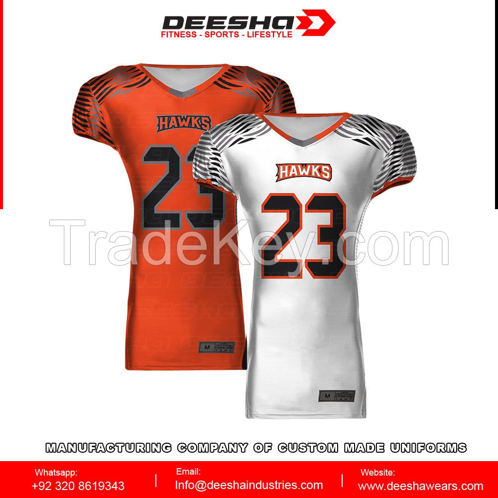 Sublimation American football Reversible jerseys panel