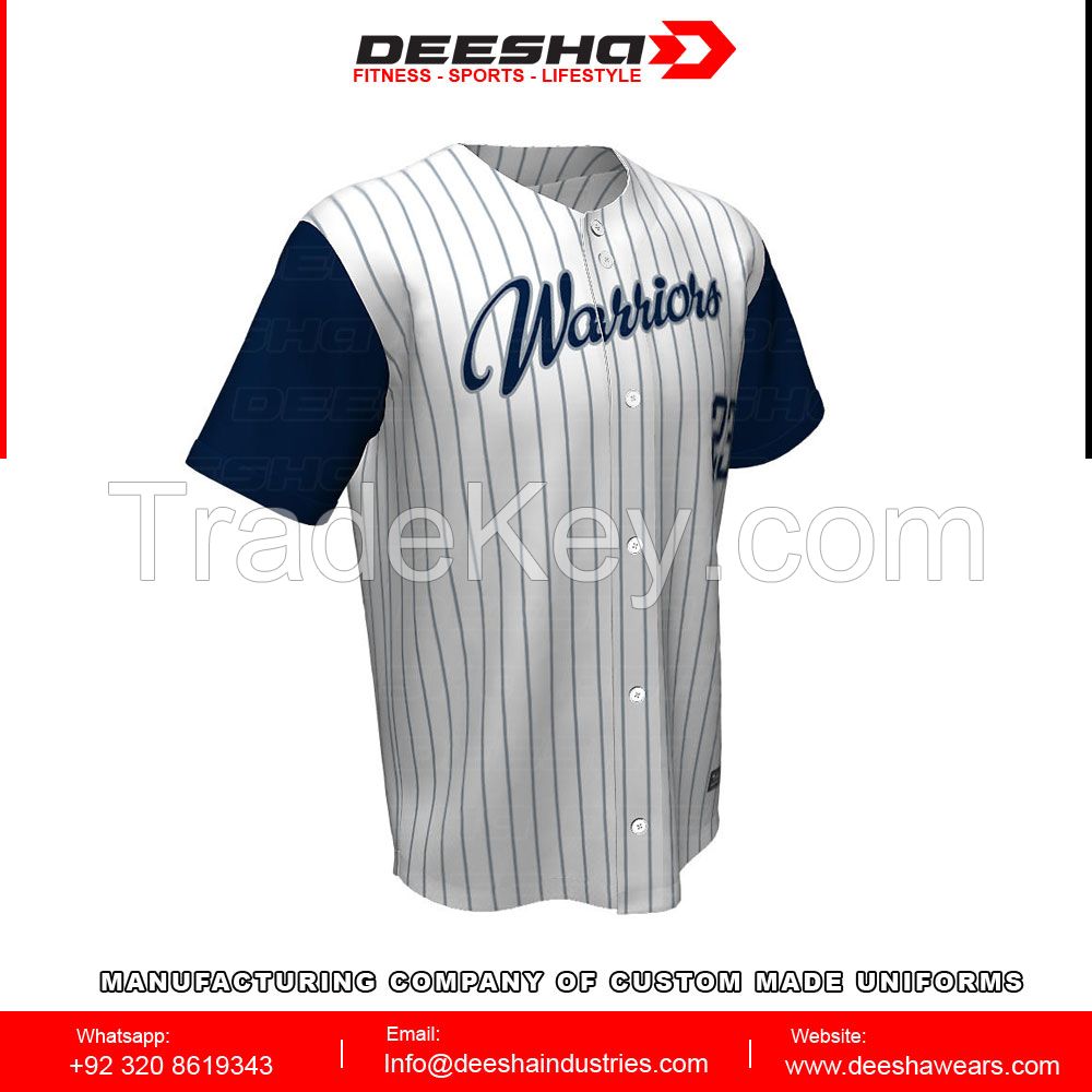 Men Baseball Jersey Full Button