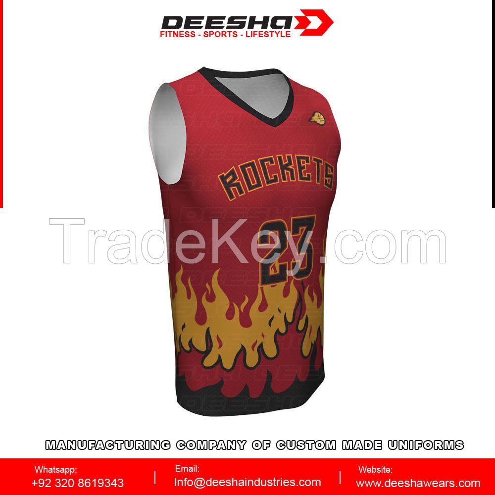 Sublimation basketball jerseys for men