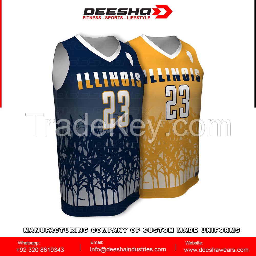 Sublimation basketball jerseys for men