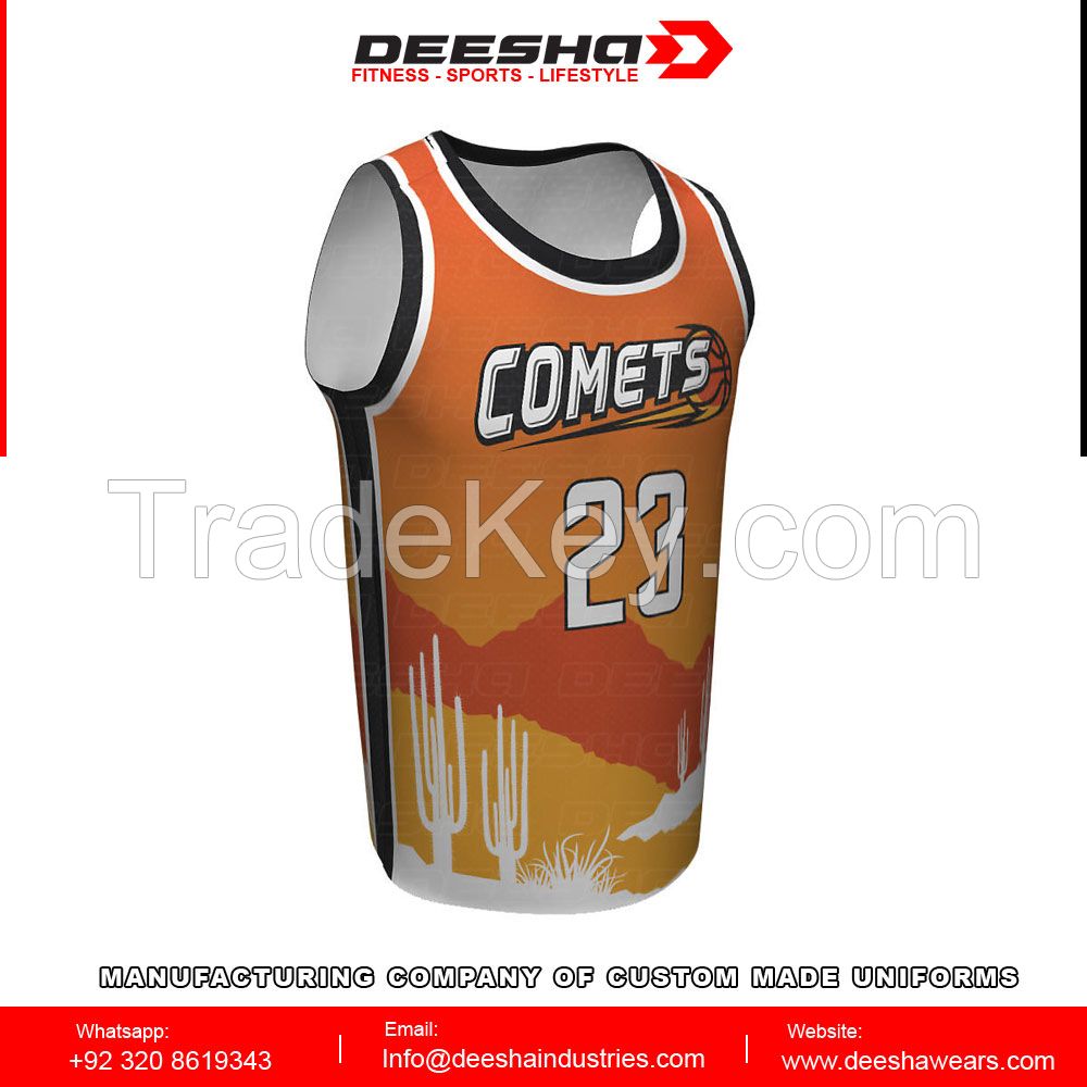 Sublimation basketball jerseys for men