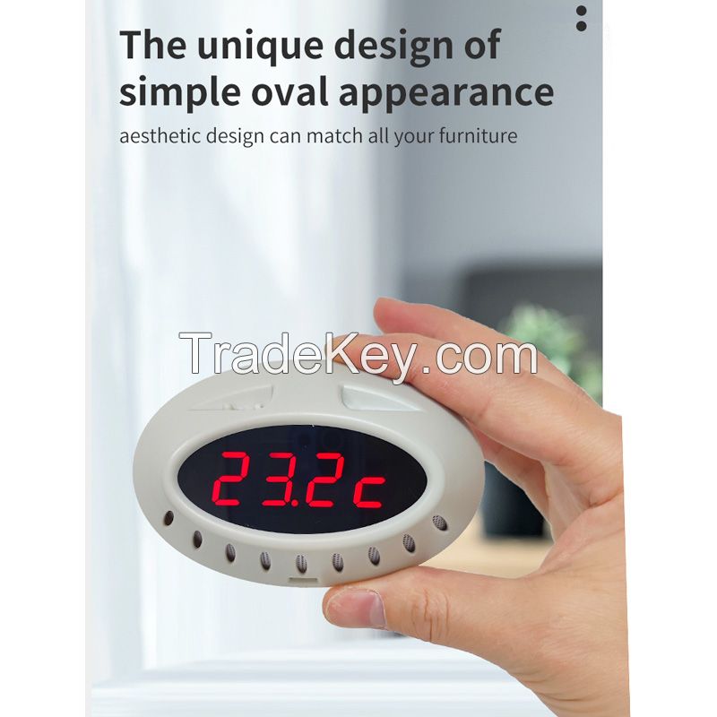 Motion Sensor LED Display Electronic Digital Temperature Meter Wall Clock Thermometer Indoor for Bathroom Reading Living Kitchen