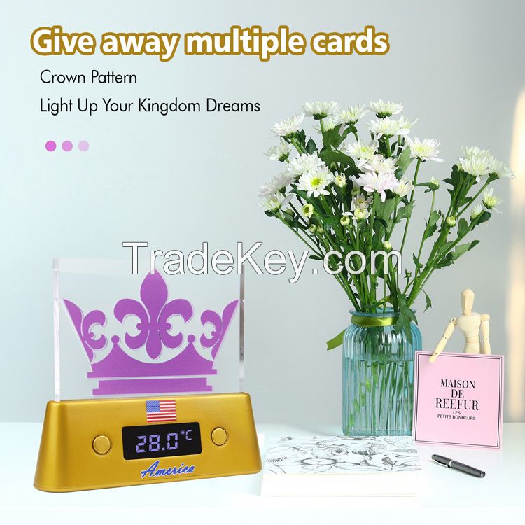 UK Flags Table Lamp Picture Photos Frames Night Light Motion Activated Clear Acrylic for Office Decor Desk Unique Gifts Birthday