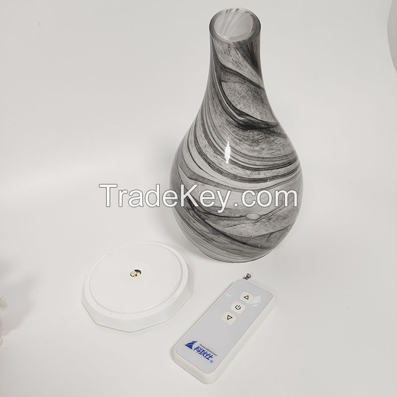 Remote control Multicolor Glass Vase Night Light With Remote Control USB Rechargeable Battery For Room Home Office Gifts 