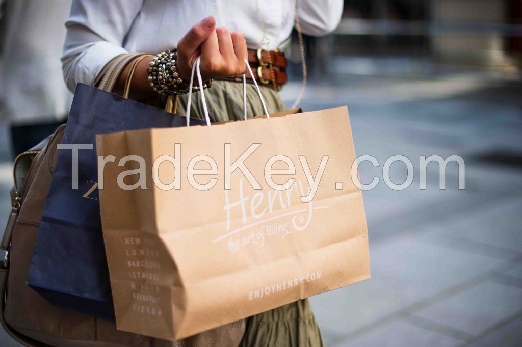 Customized Take Away Food Paper Bag  Brown Kraft Paper Bags