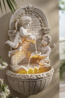 Polyresin wall fountain