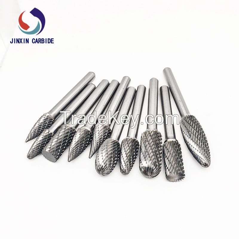 1/4&quot; Shank Dia Double Cut Tree Shape With Radius End File F1225 6mm Tungsten Rotary Carbide Burrs