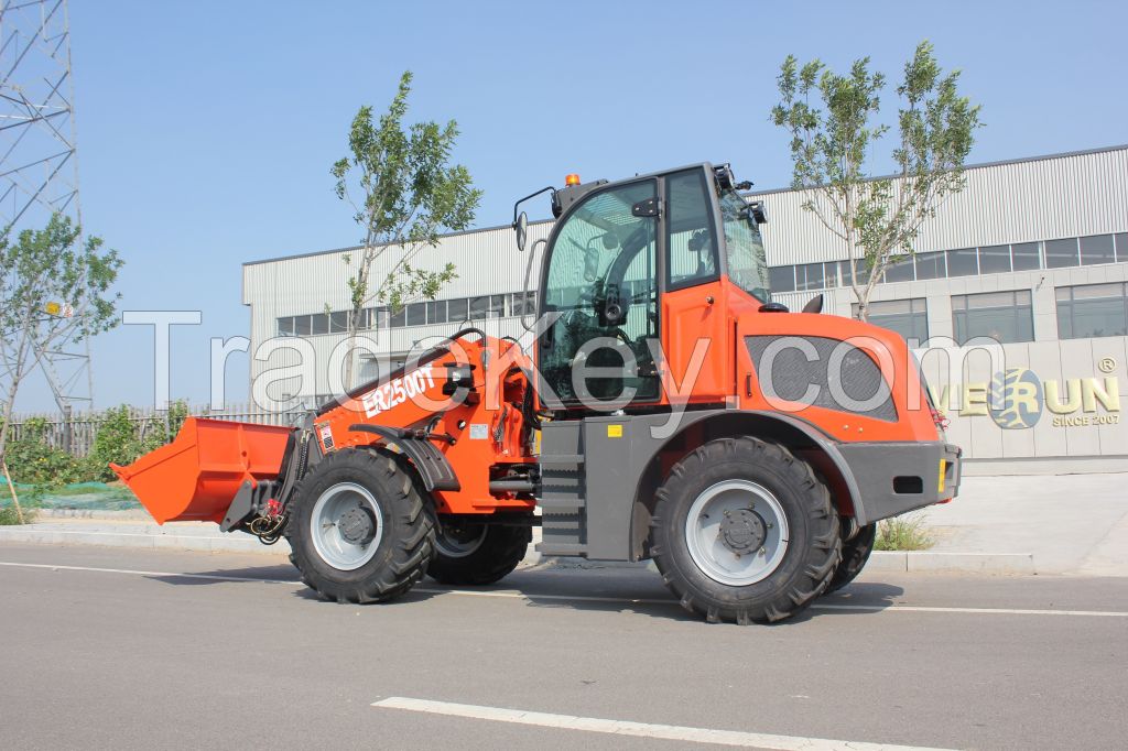 Everun CE ER2500T 2.5ton mini front end agriculture epa compact articulated multifunction small telescopic wheel loader