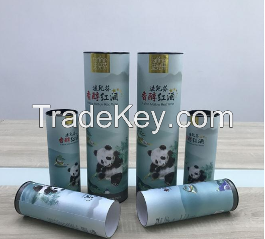 Supply exquisite gift paper tube, red wine paper tube, kraft paper for T-shirt and towel packaging