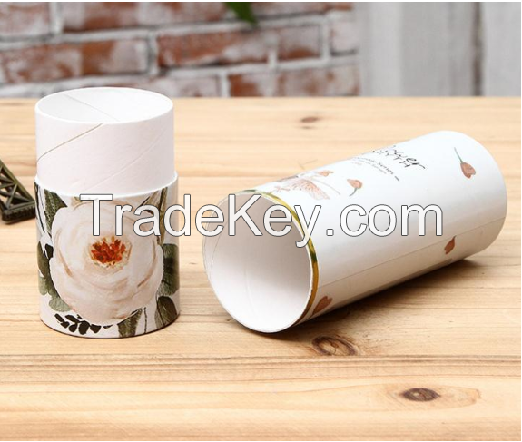 Exquisite food grade cosmetic bottle paper tube packaging, customized design paper tube