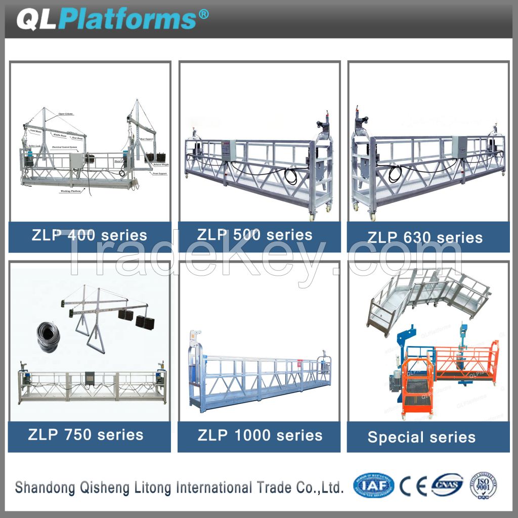 ZLP-630 ZLP-800 SUSPENDED ACCESS PLATFORM, ROPE SUSPENDED PLATFORM