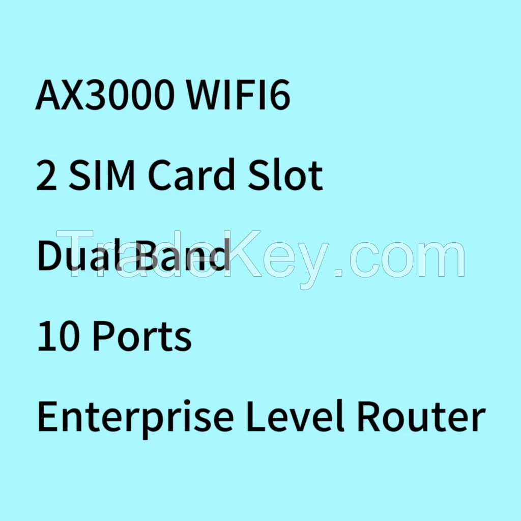 Huastlink HC-G80 8 Lan Ports Gigabit Openwrt AX3000Mbps 5G Industrial Router with sim card