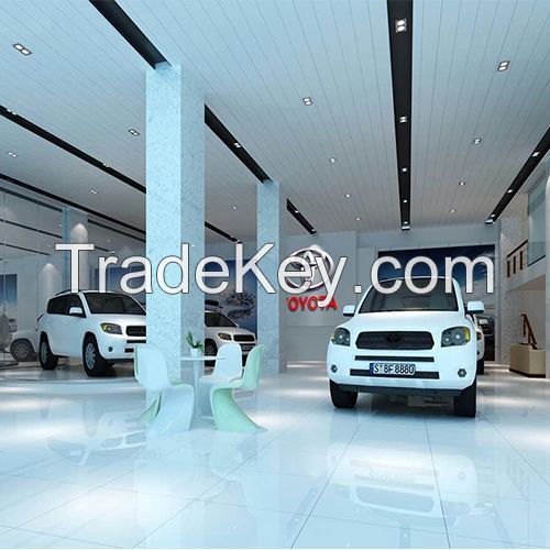 150mm Wooden Color Aluminum H Strip Ceiling Design for Metro Station