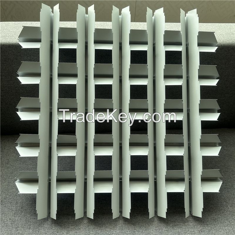100X100 Factory Price Metal Open Cell Suspended Ceiling Tile Supermarket Ceiling