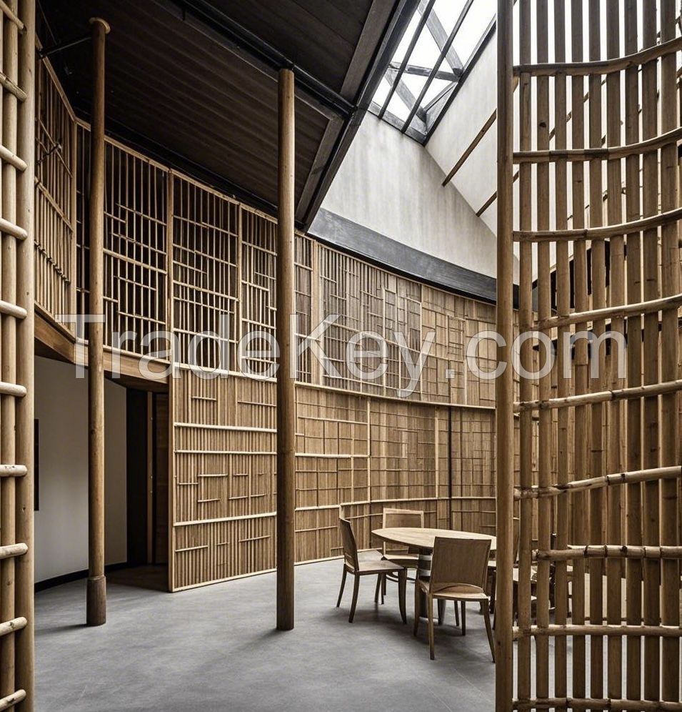 Bamboo Grain Round Shape Aluminum Tubular Baffle Ceiling System Perforation Tubular Baffle Ceiling for Market