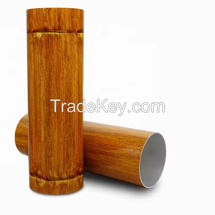 Bamboo Grain Round Shape Aluminum Tubular Baffle Ceiling System Perforation Tubular Baffle Ceiling for Market