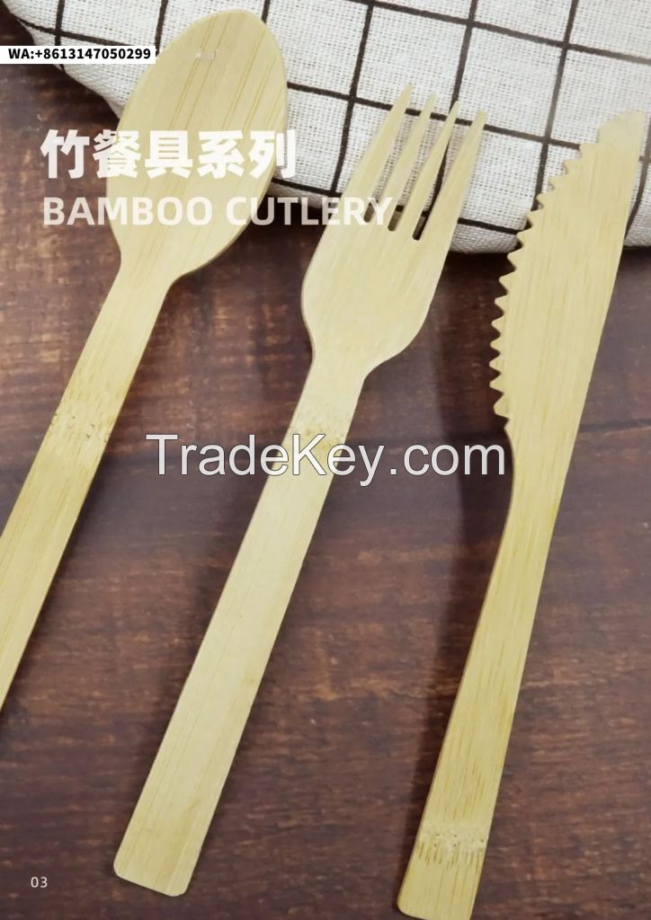 Wooden spoon, wooden fork, wooden knife, bamboo spoon, bamboo fork, ba