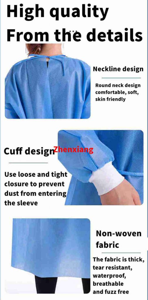 Disposable Isolation Gown, Surgical Gown, Medical Scrubs, Lab Coat, Medical gown Surgic