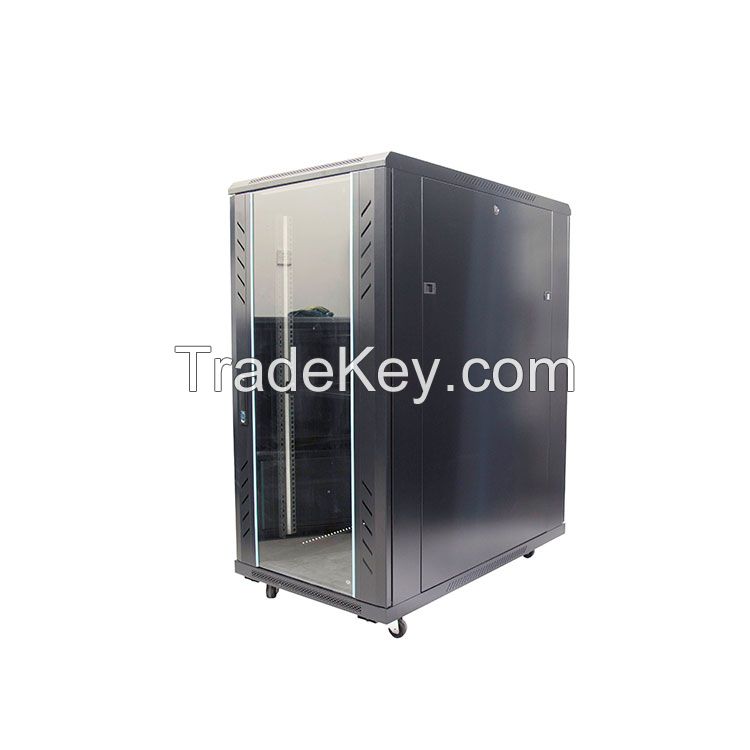 Door Server Rack Tempered Glass Customized 600*1000*1200mm 19 Inch