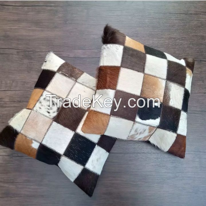 Cowhide Hair On Cushion Covers Pillow Cases Manufacturer