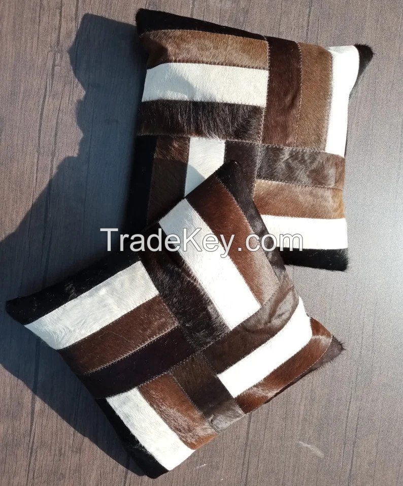 Cowhide Hair On Cushion Covers Pillow Cases Manufacturer