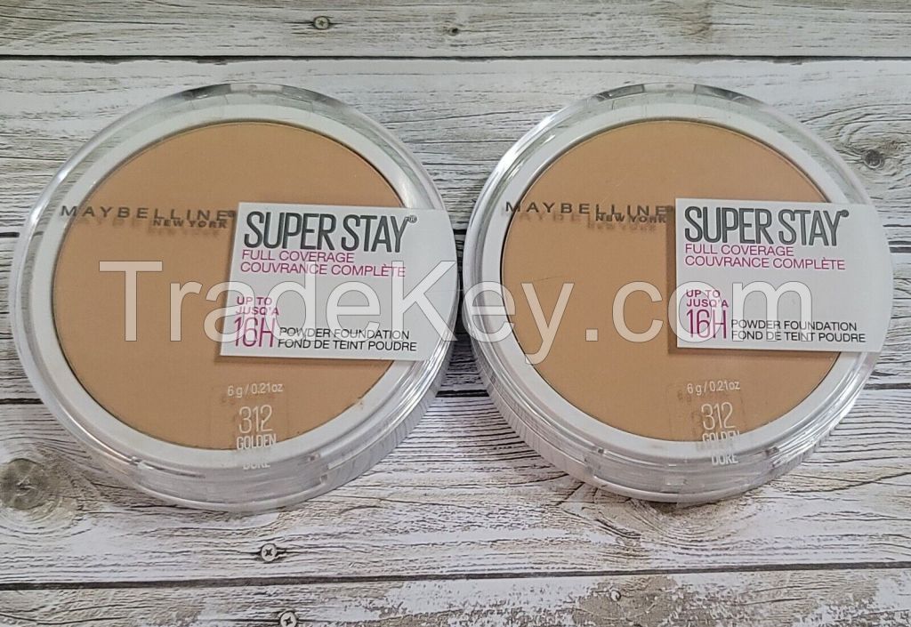 2 Maybelline Superstay Full Coverage Powder Foundation 312 GOLDEN Sealed