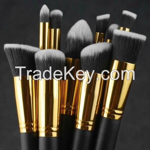 10pcs Makeup Brushes Cosmetic Eyebrow Blush Foundation