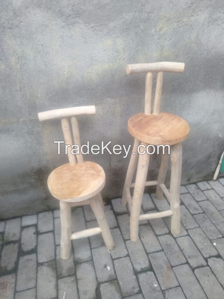 BAR STOOL NATURAL TEAKWOOD