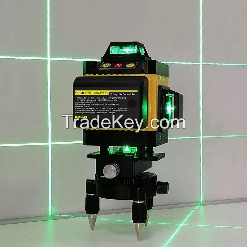 4D Green Beam Rotary Self-Leveling 360 Degree Horizontal&amp;amp;amp;amp;amp;amp;Vertical 16 Lines Laser Level