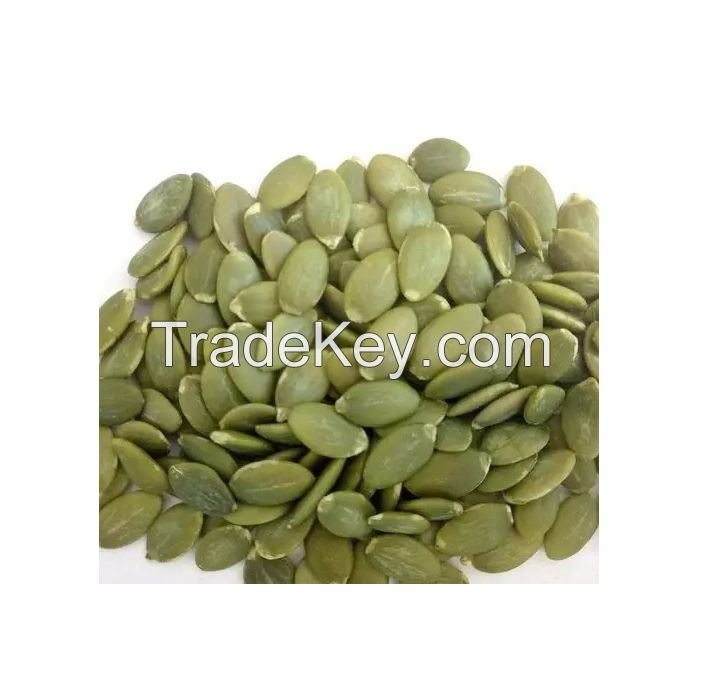 Hulled pumpkin seeds ready for easy consumption