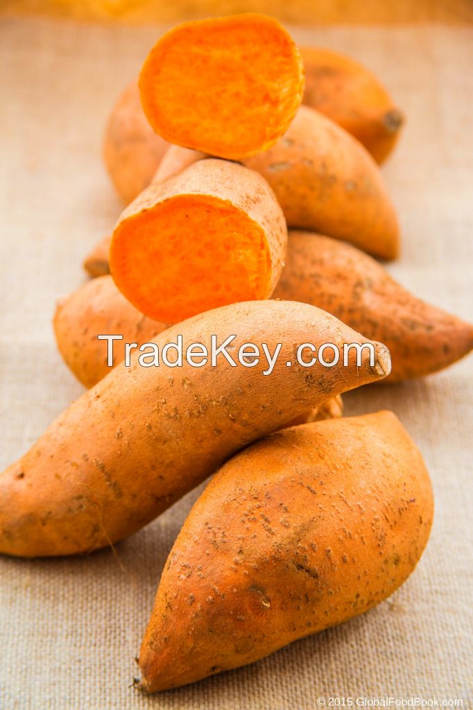 Nutritious sweet potatoes packed for supermarkets and retailers