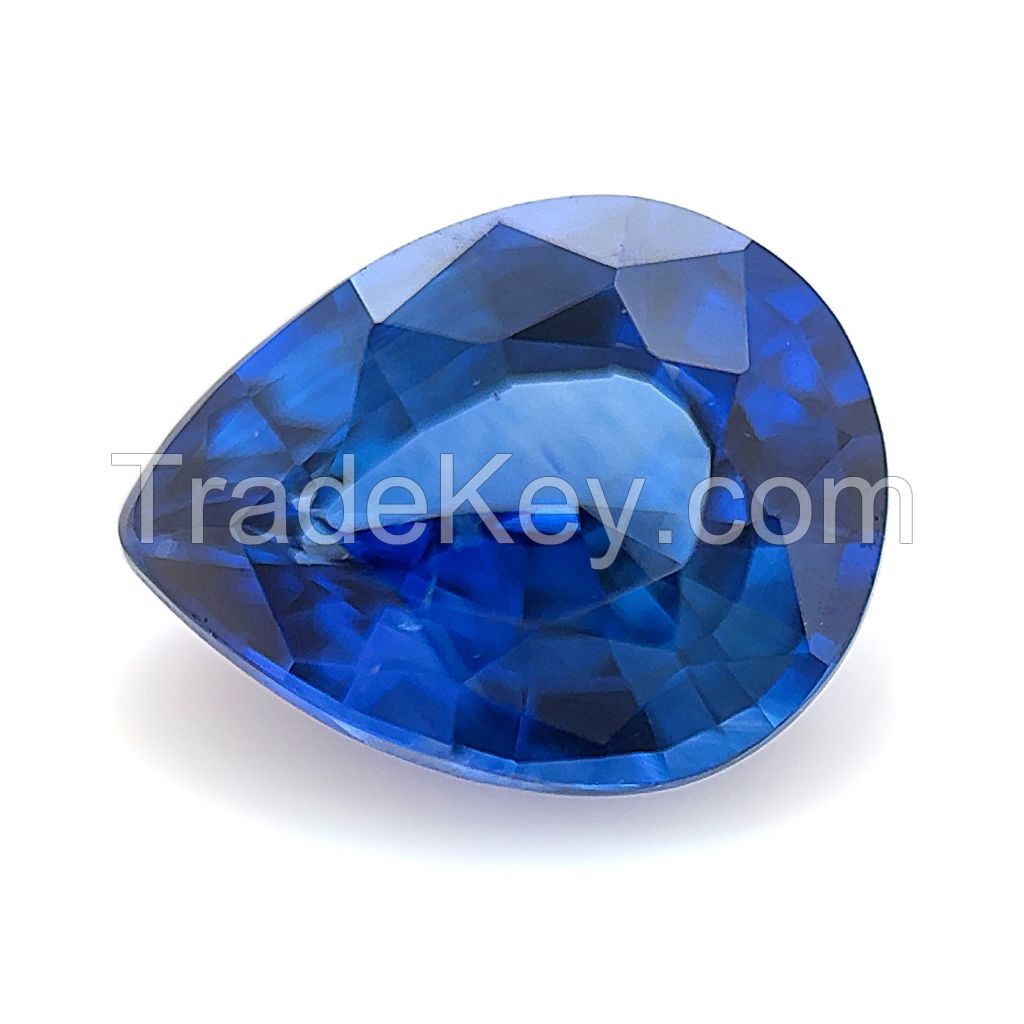 Certified sapphire with vibrant colors and excellent clarity