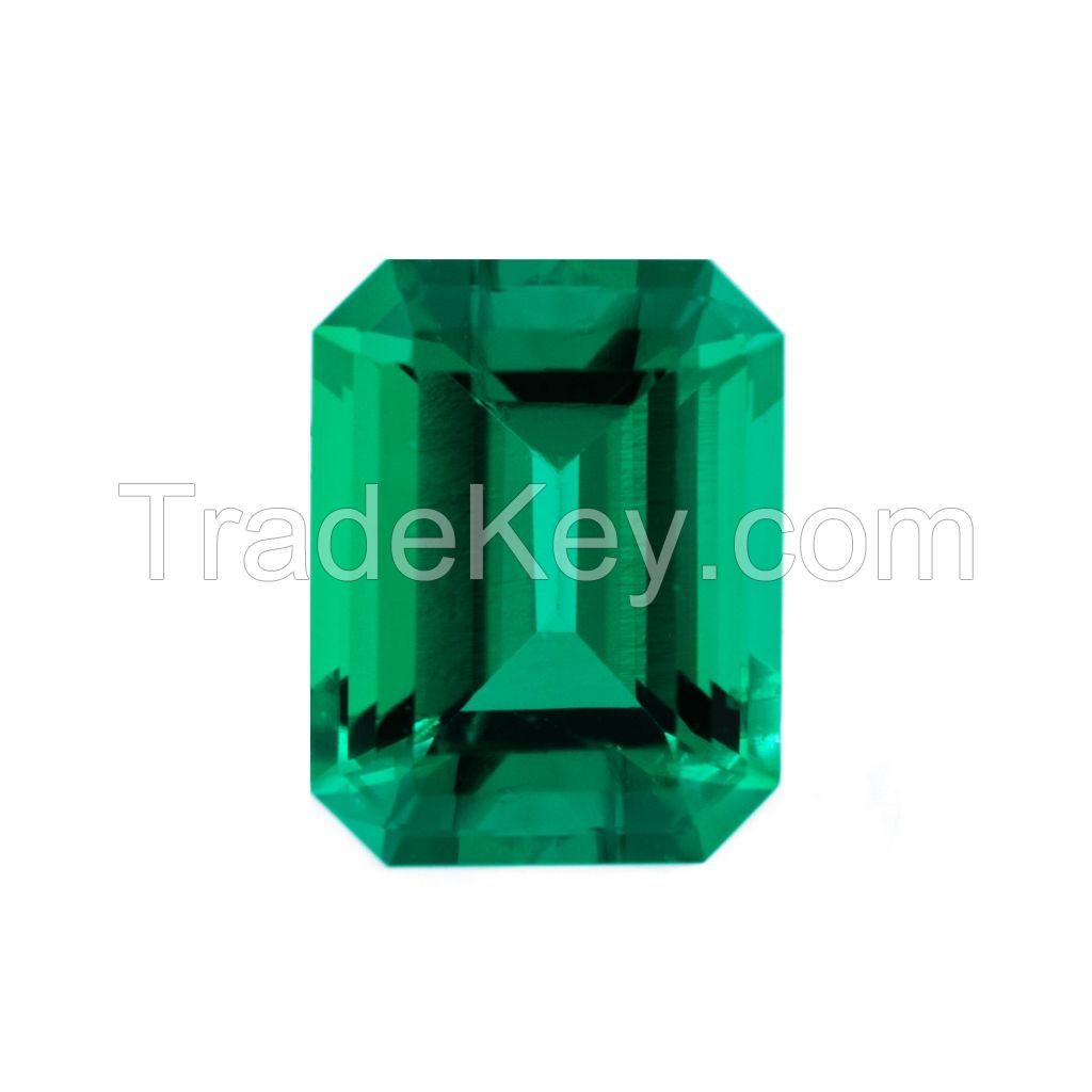 Certified emerald with vibrant green color and clarity
