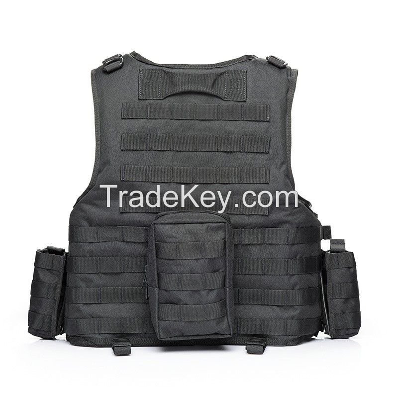 Comfortable Police Black Nylon Polyester swat MOLLE Outdoor Tactical Vest