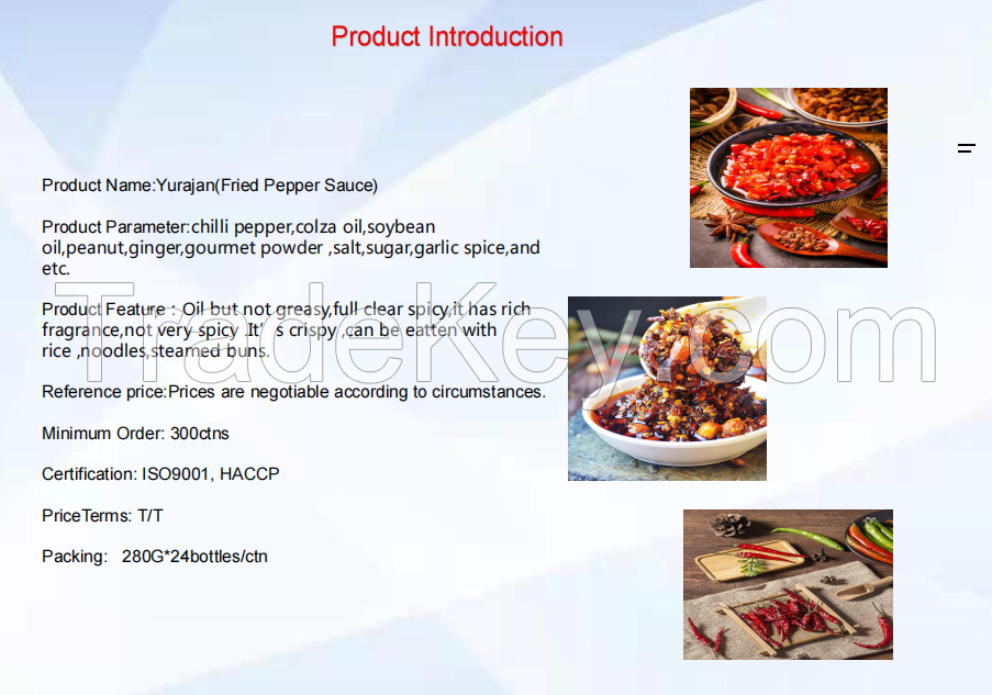 Chilli sauce -Fried Pepper Sauce