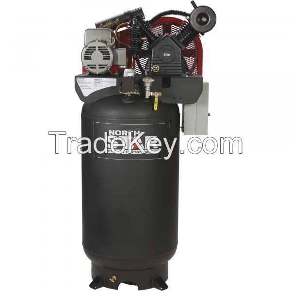 NorthStar Electric Air Compressor 7.5 HP, 230 Volt, 1 Phase, 80 Gallon Vertical, 24.4 CFM